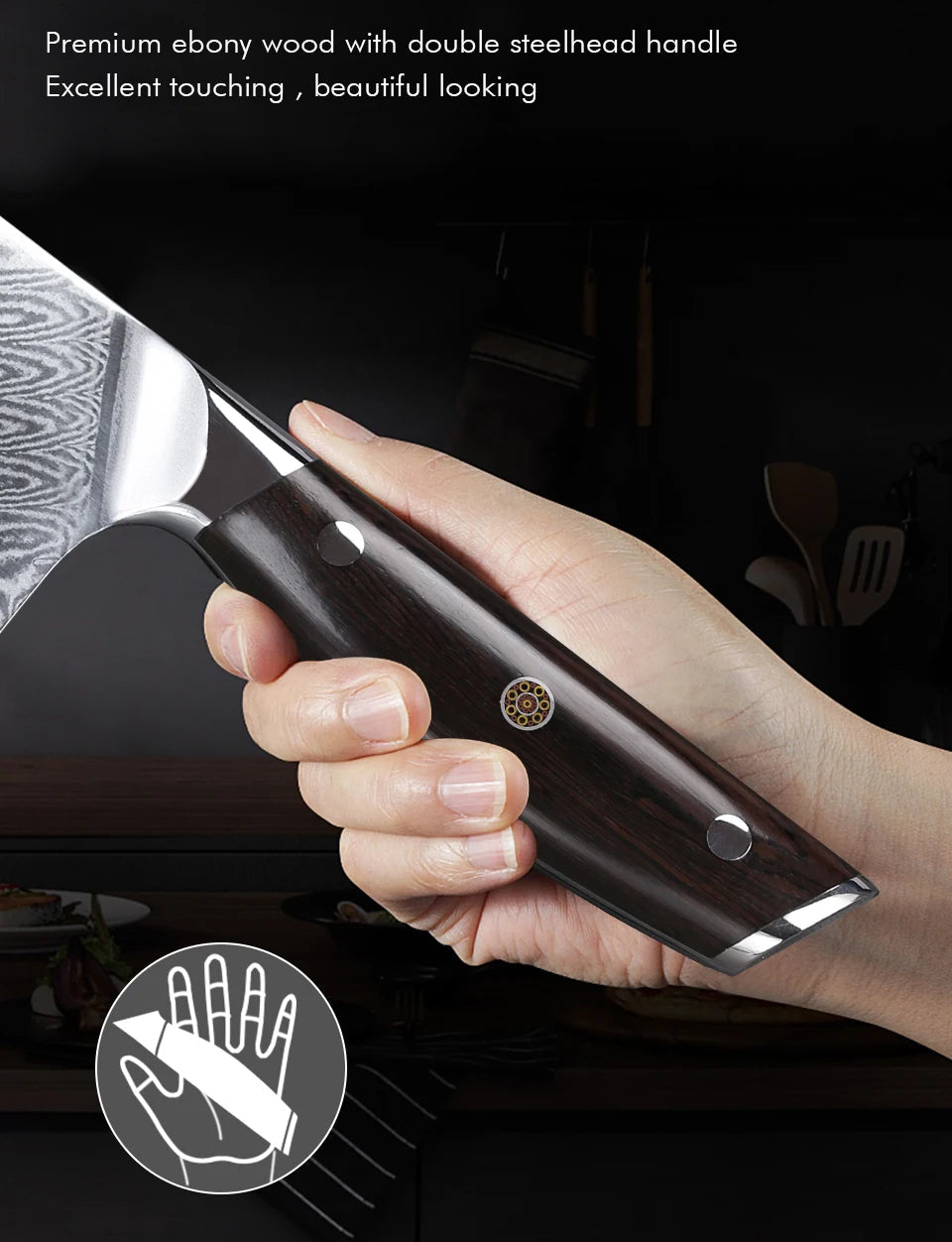 Kurumi Series Cleaver Knife – 7 Inch