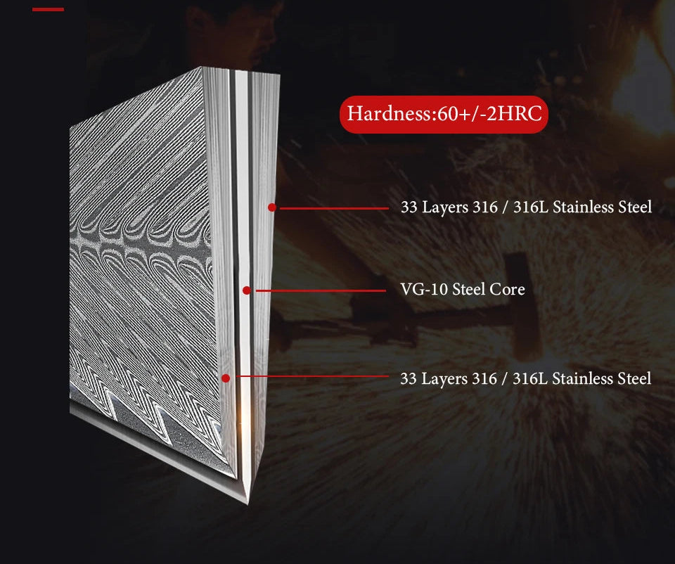 Kurumi Series Cleaver Knife – 7 Inch