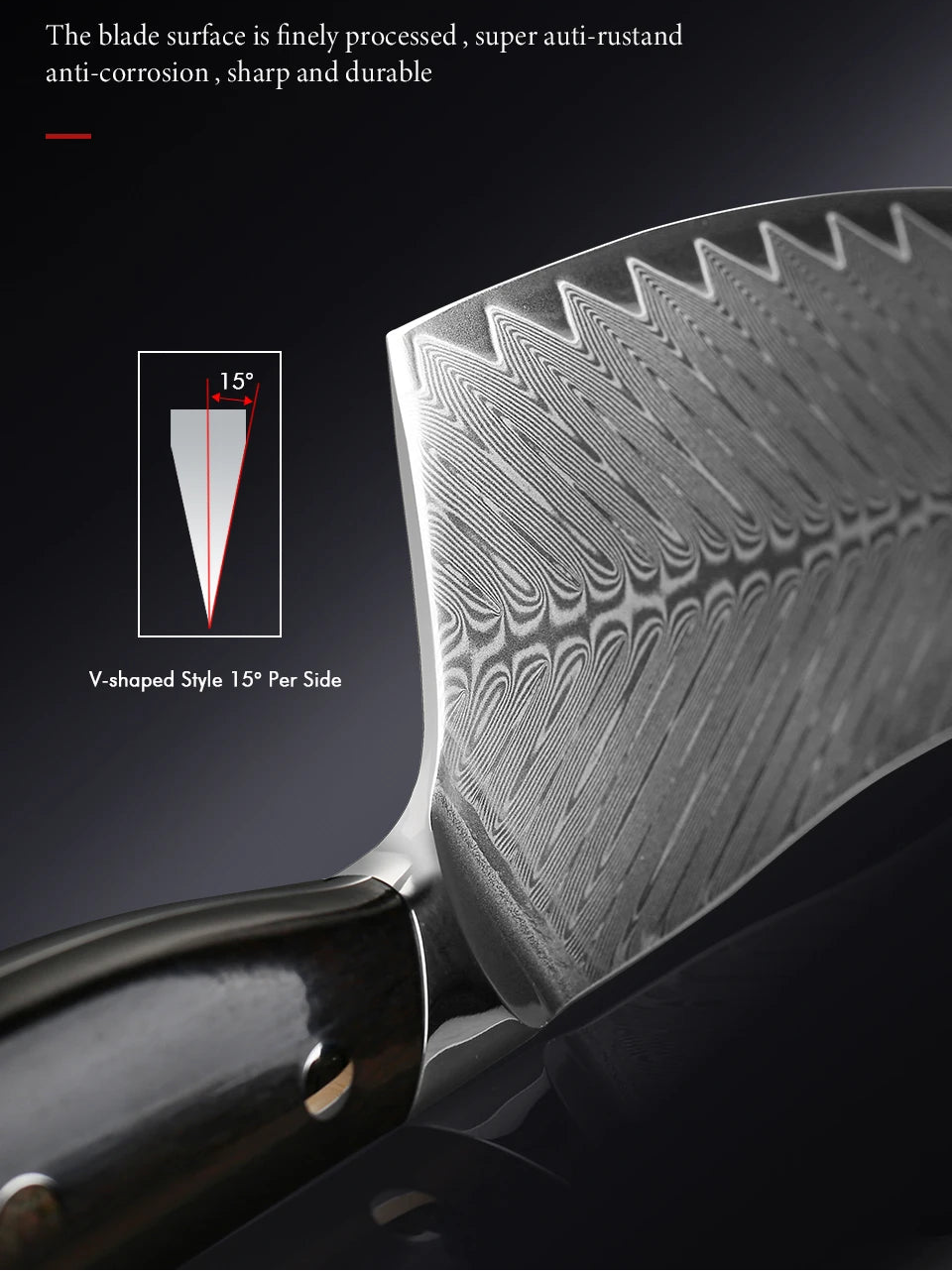 Kurumi Series Cleaver Knife – 7 Inch