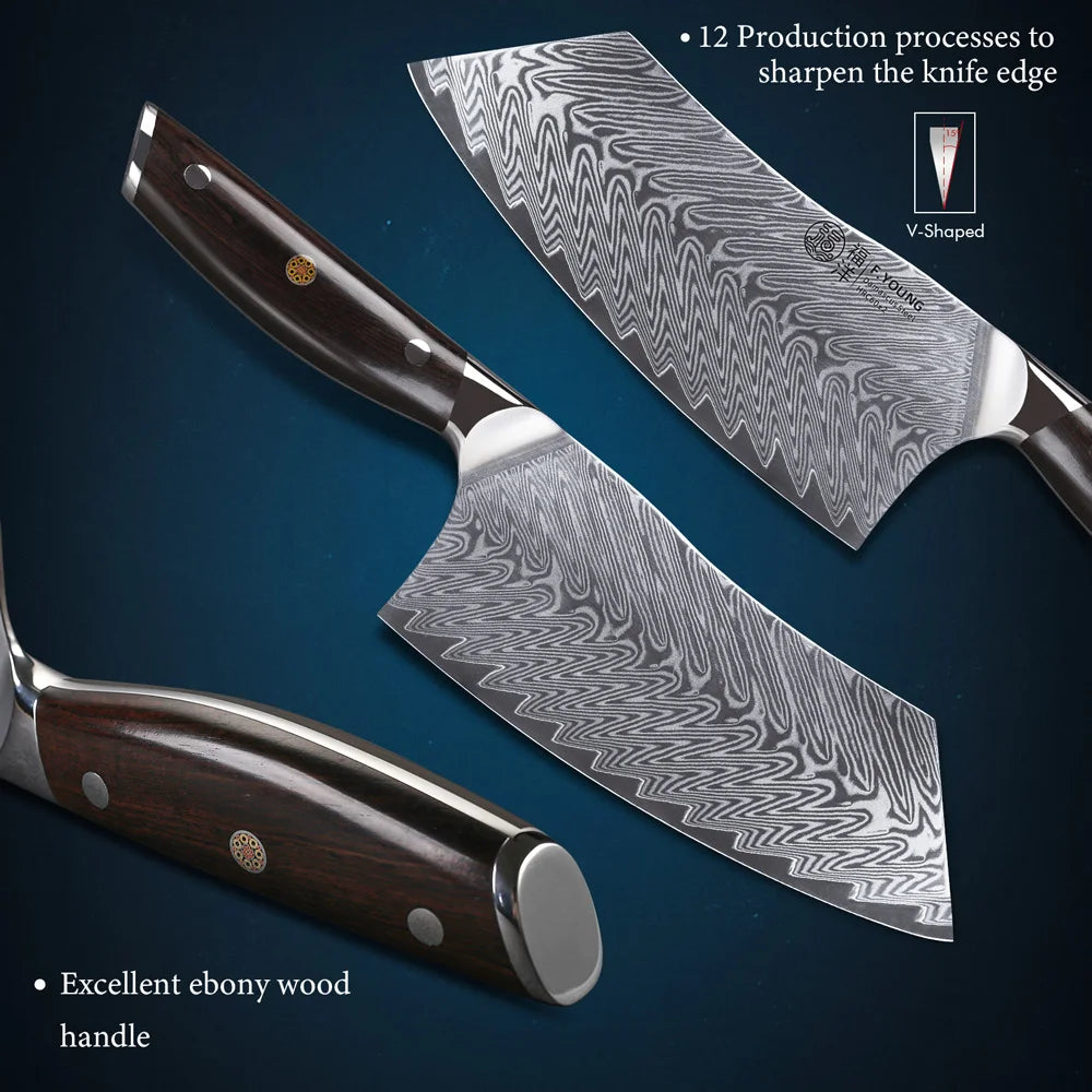 Kurumi Series Cleaver Knife – 7 Inch