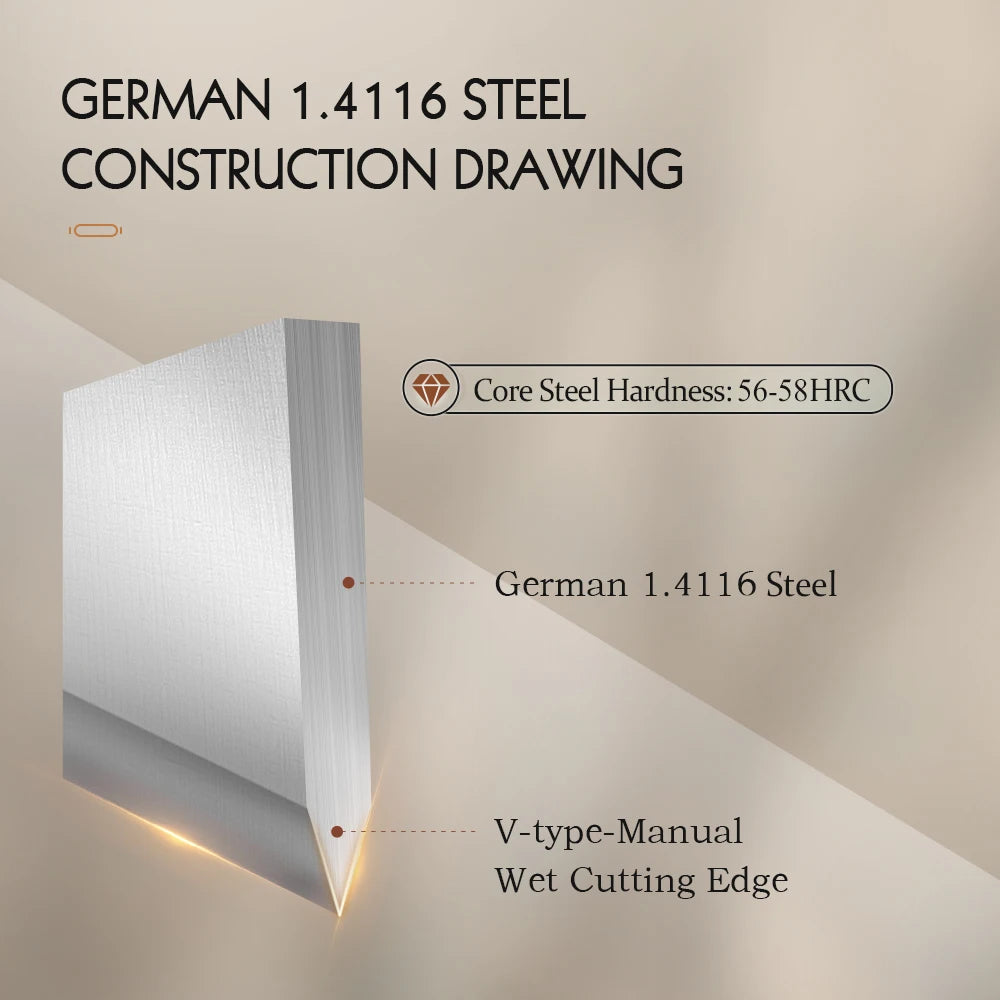 Kaizen Series Knife Set | 1.4116 Steel, Wood Handle