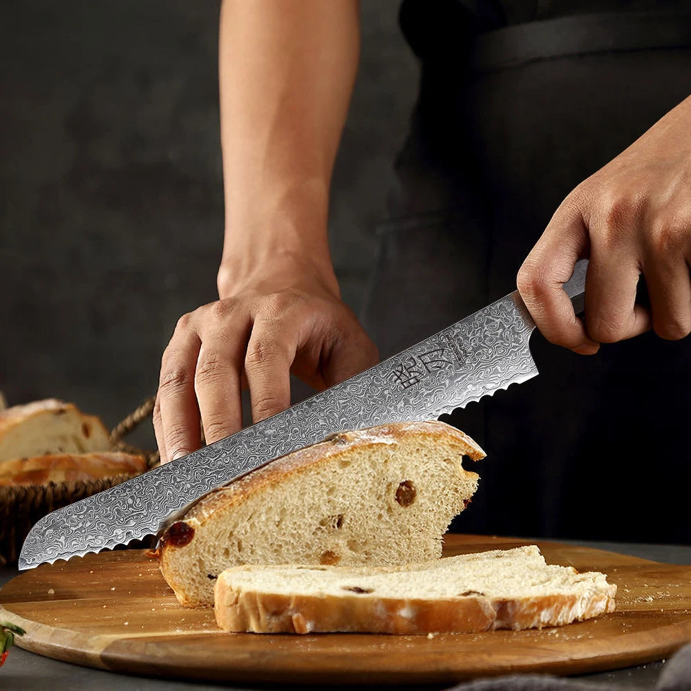 Hinoki Series Bread Knife – 8.5 Inch | Octagonal Handle