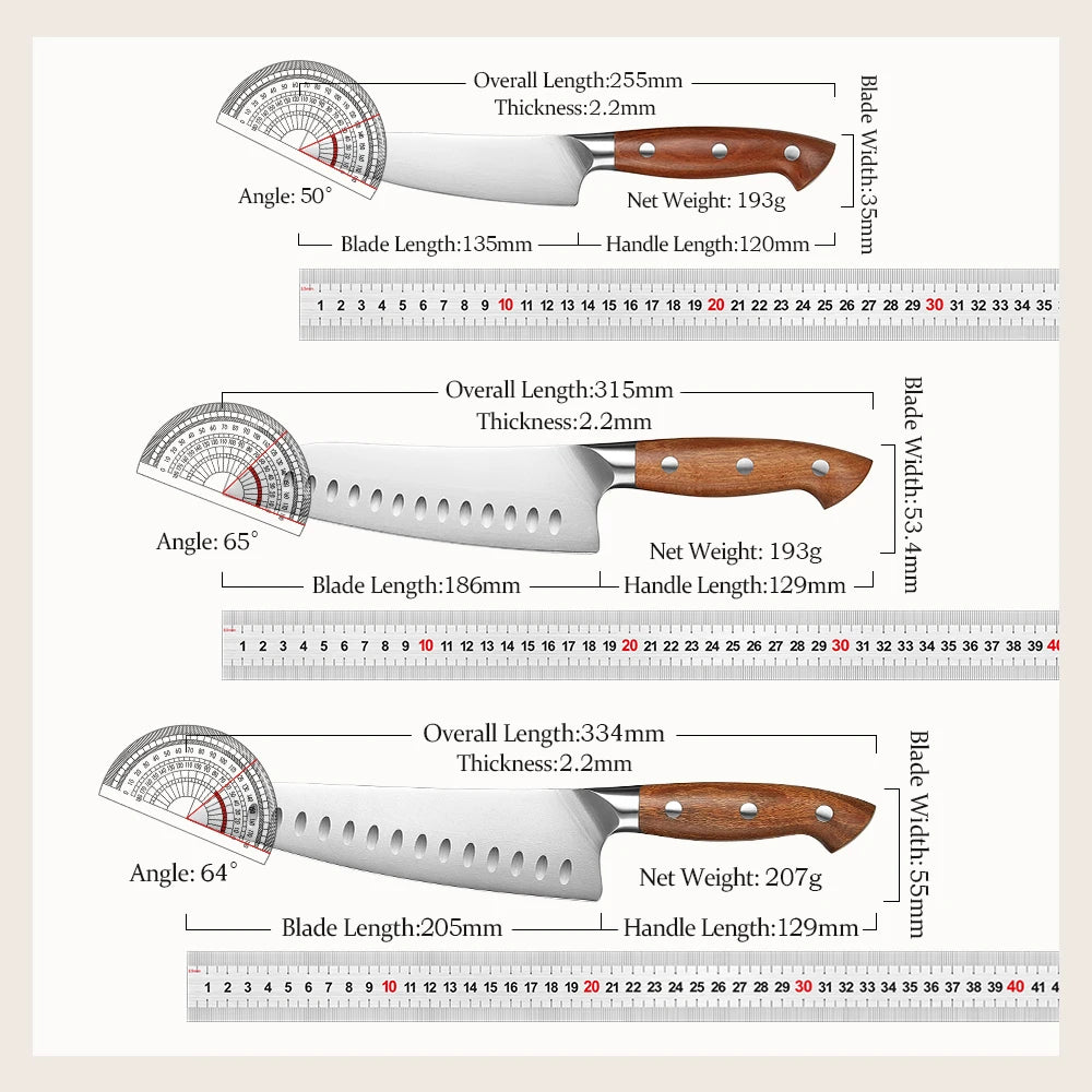 Kaizen Series Knife Set | 1.4116 Steel, Wood Handle