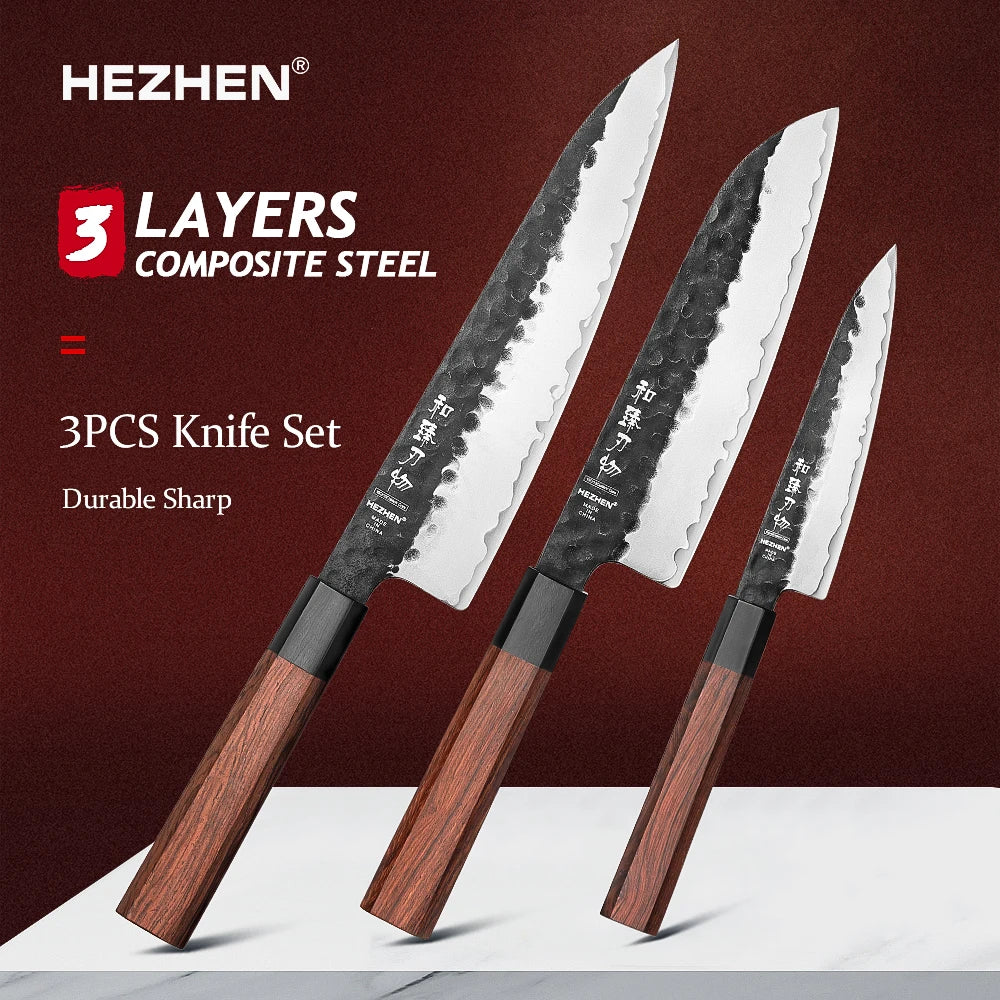 Takumi Series Knife Set | Traditional Japanese Octagonal Handle