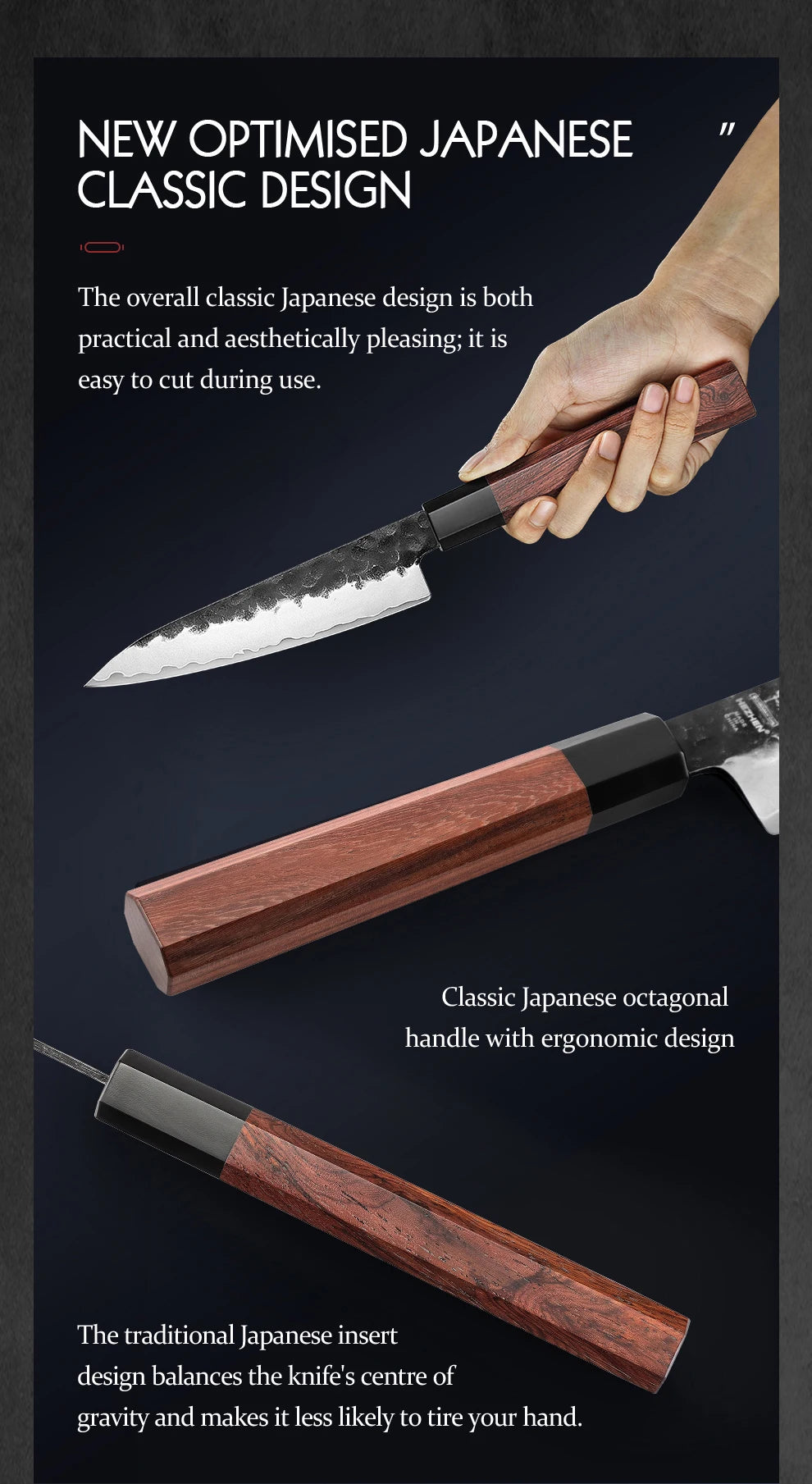 Takumi Series Knife Set | Traditional Japanese Octagonal Handle