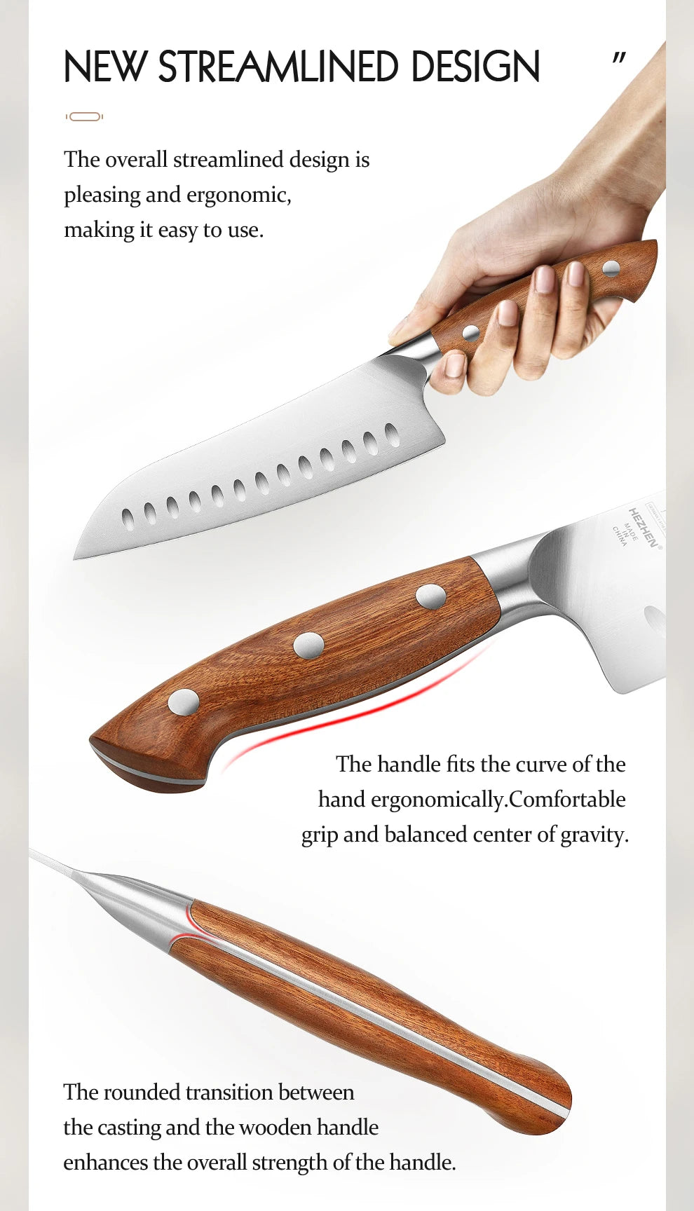 Kaizen Series Knife Set | 1.4116 Steel, Wood Handle