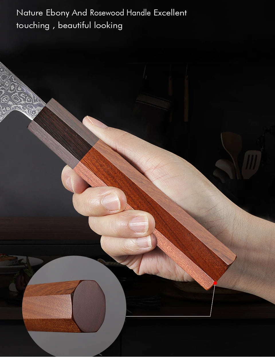 Hinoki Series Nakiri Knife – 6.5 Inch | Octagonal Handle