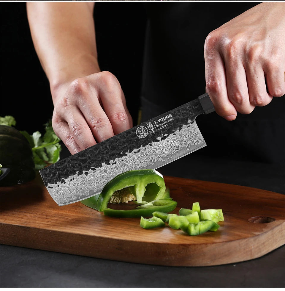 Haruto Series Nakiri Knife – 7 Inch | Octagonal Handle