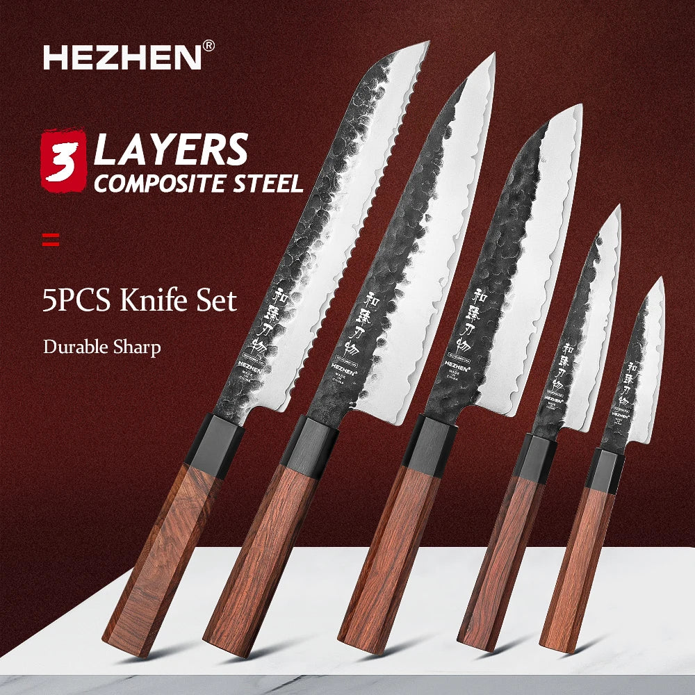 Takumi Series Knife Set | Traditional Japanese Octagonal Handle