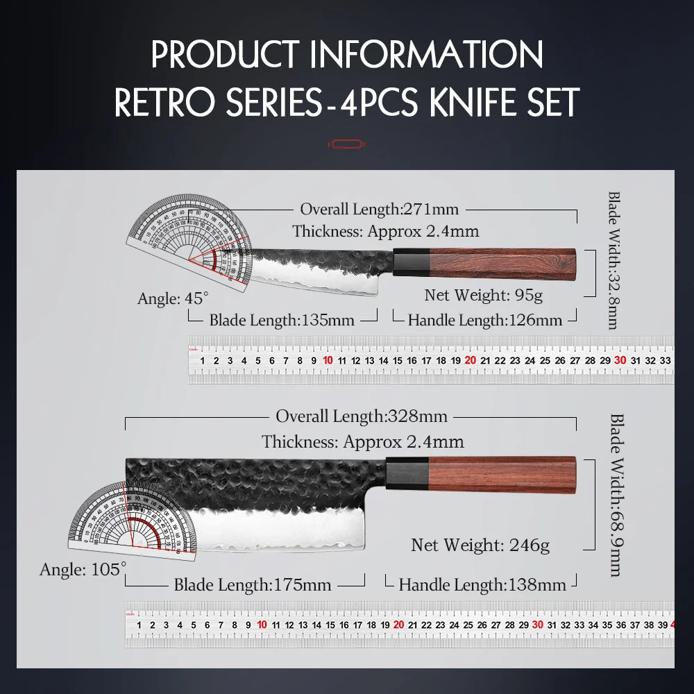 Takumi Series Knife Set | Traditional Japanese Octagonal Handle