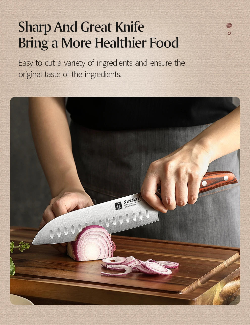 Seiren Klingen Series Santoku Knife – 7.2 Inch