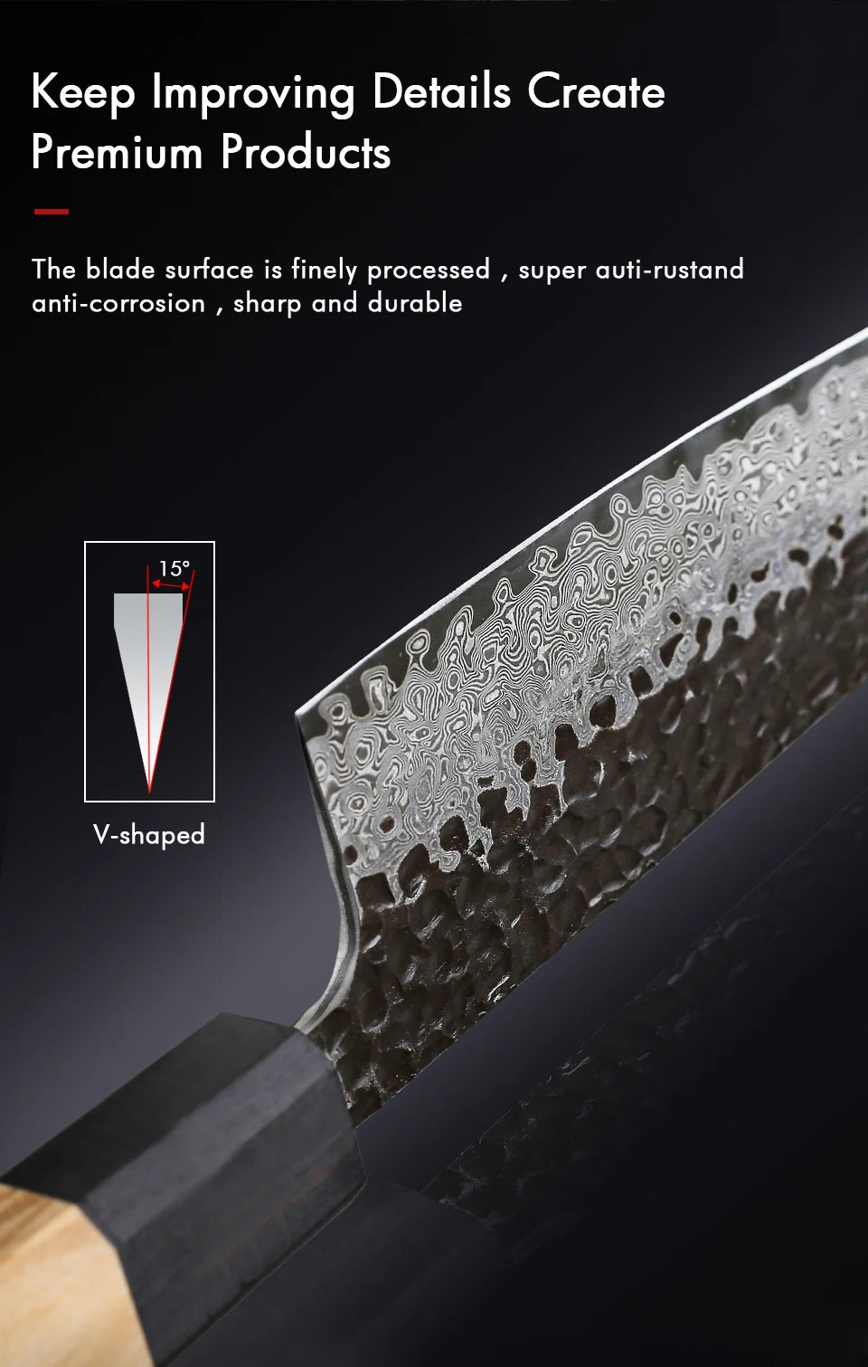 Haruto Series Kiritsuke Knife – 8.2 Inch | Octagonal Handle