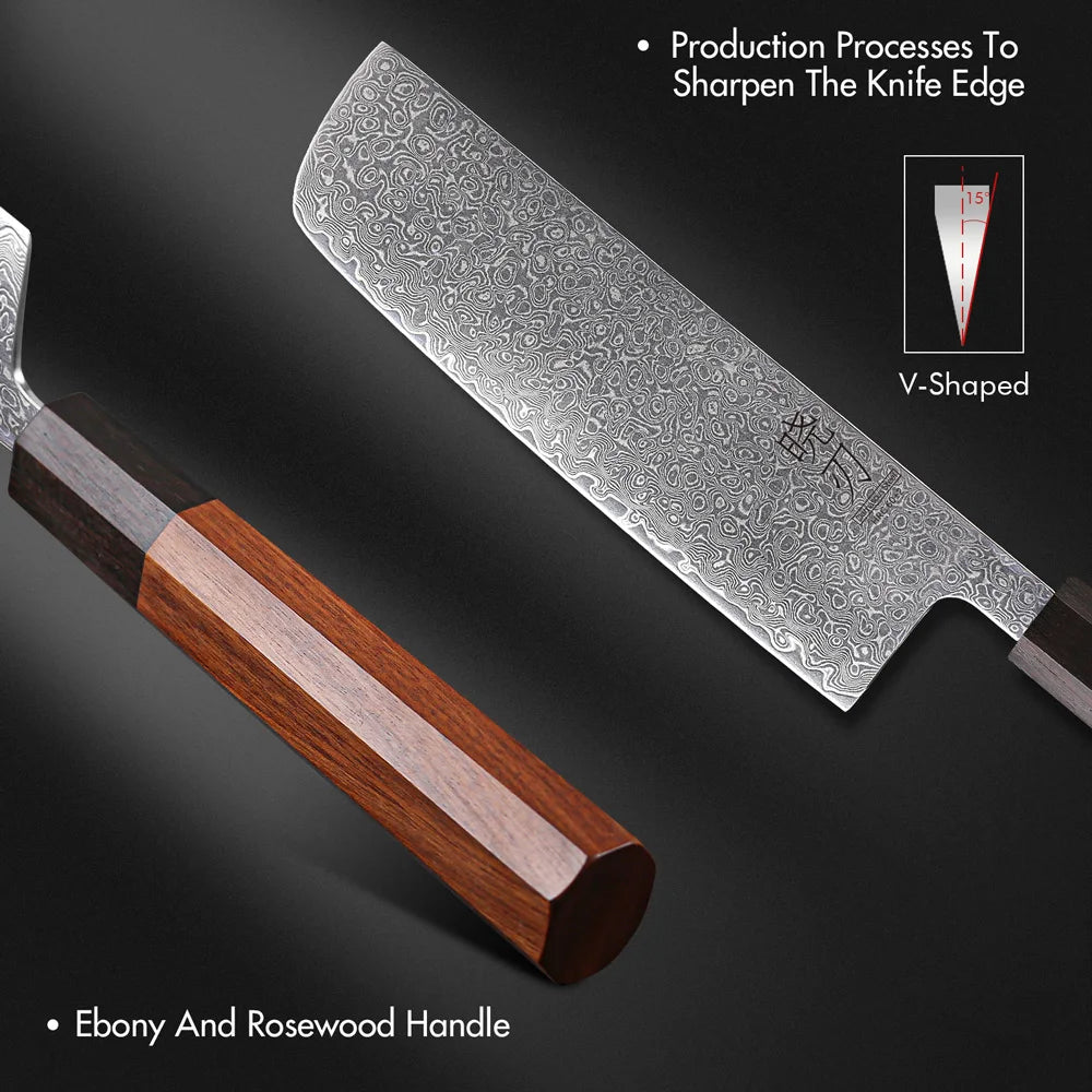 Hinoki Series Nakiri Knife – 6.5 Inch | Octagonal Handle