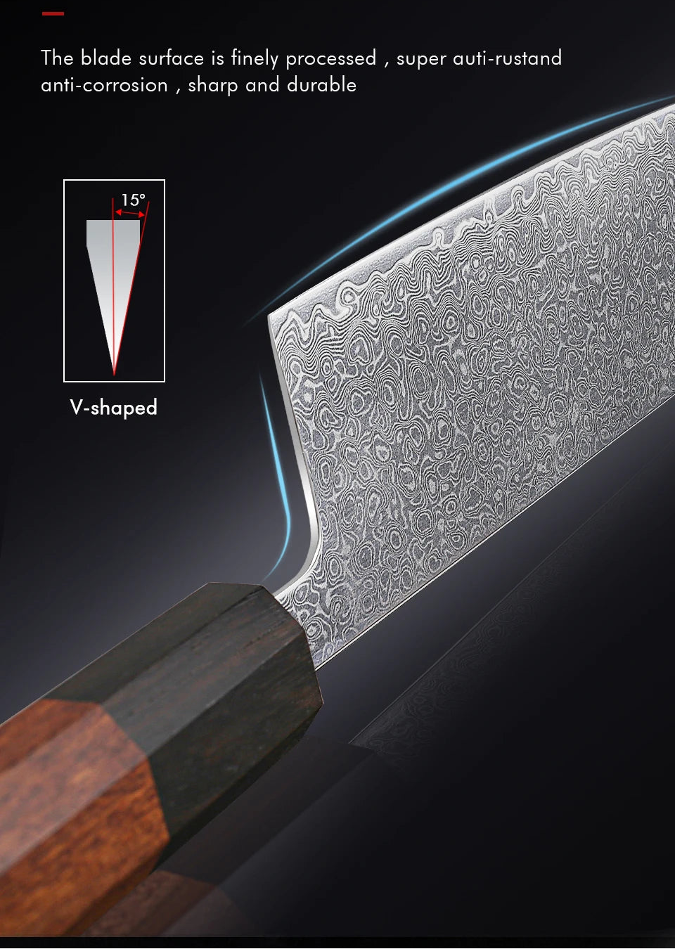 Hinoki Series Nakiri Knife – 6.5 Inch | Octagonal Handle