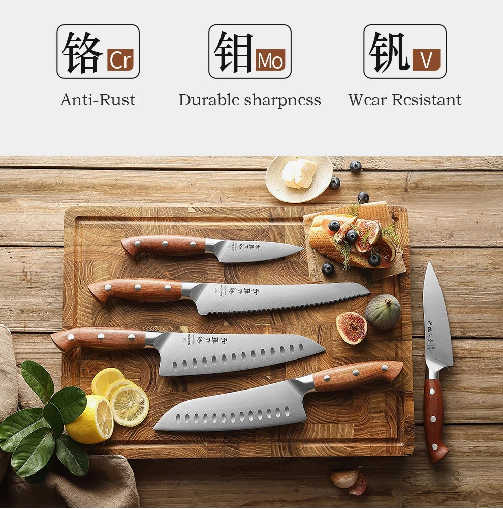 Kaizen Series Knife Set | 1.4116 Steel, Wood Handle