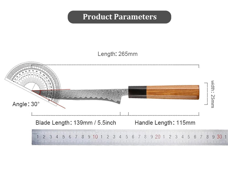 Hinoki Series Boning Knife – 5.5 Inch | Octagonal Handle